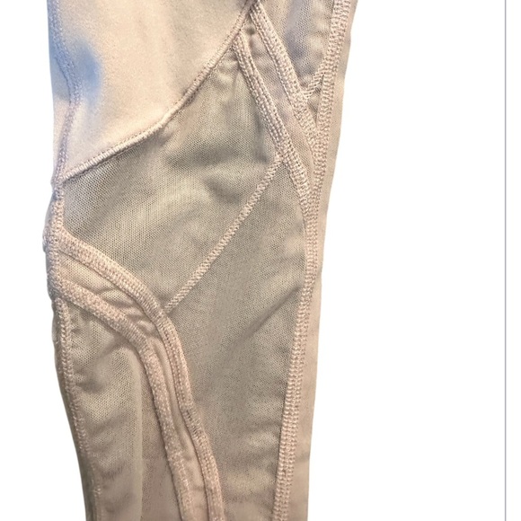 ALO Yoga Blush Pink Leggings W/Lace Mesh Detail - Picture 7 of 9